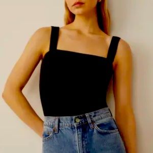 Reformation Canyon Knit Tank Top - L - Black